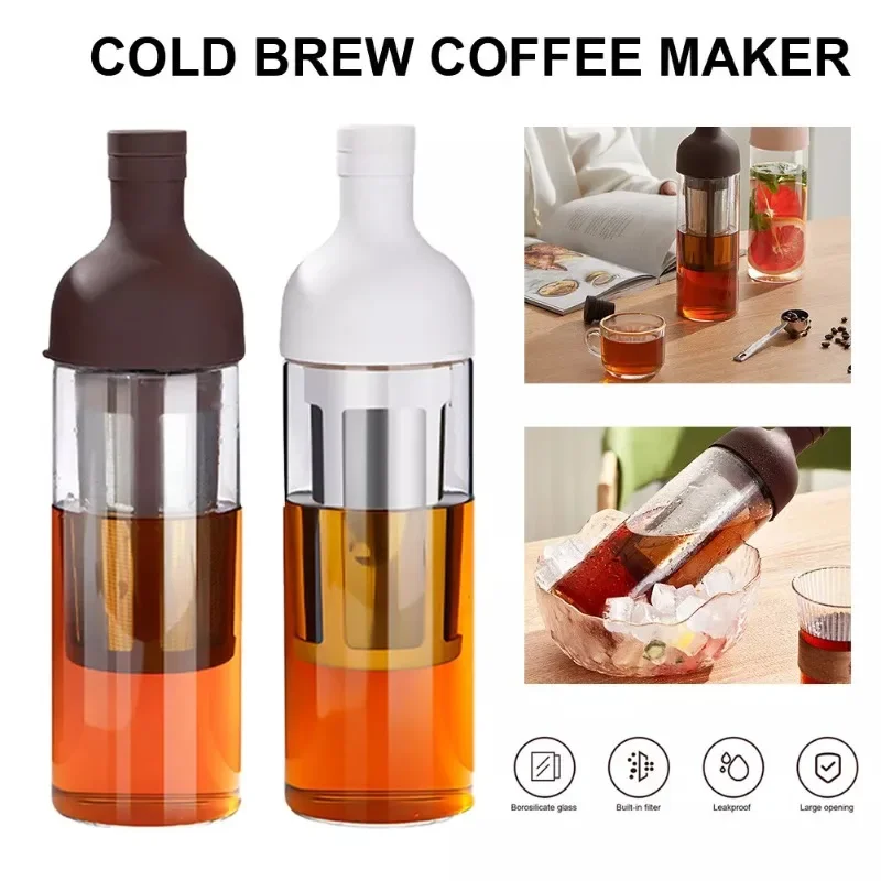 

1000ml Cold Brew Coffee Pot Glass Manual Cold Brewer Coffee Maker Portable Ice Coffee Filter Juice Tea Handmade