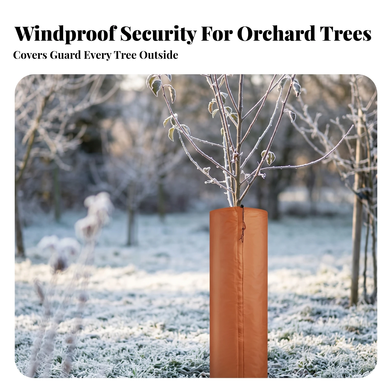 Tree Trunk Cover with Drawstrings Reusable Winter Tree Cover with Self-Closing Seam Thick Breathable for Gardeners, Gardens