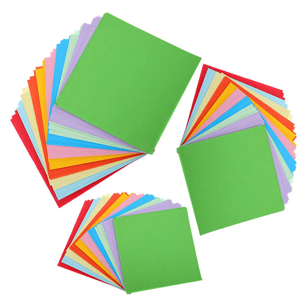 

600 Sheets Square Origami Paper Colors DIY Craft Easy Fold Kids Handcraft Projects Crane Supplies Creative Crafting Paper