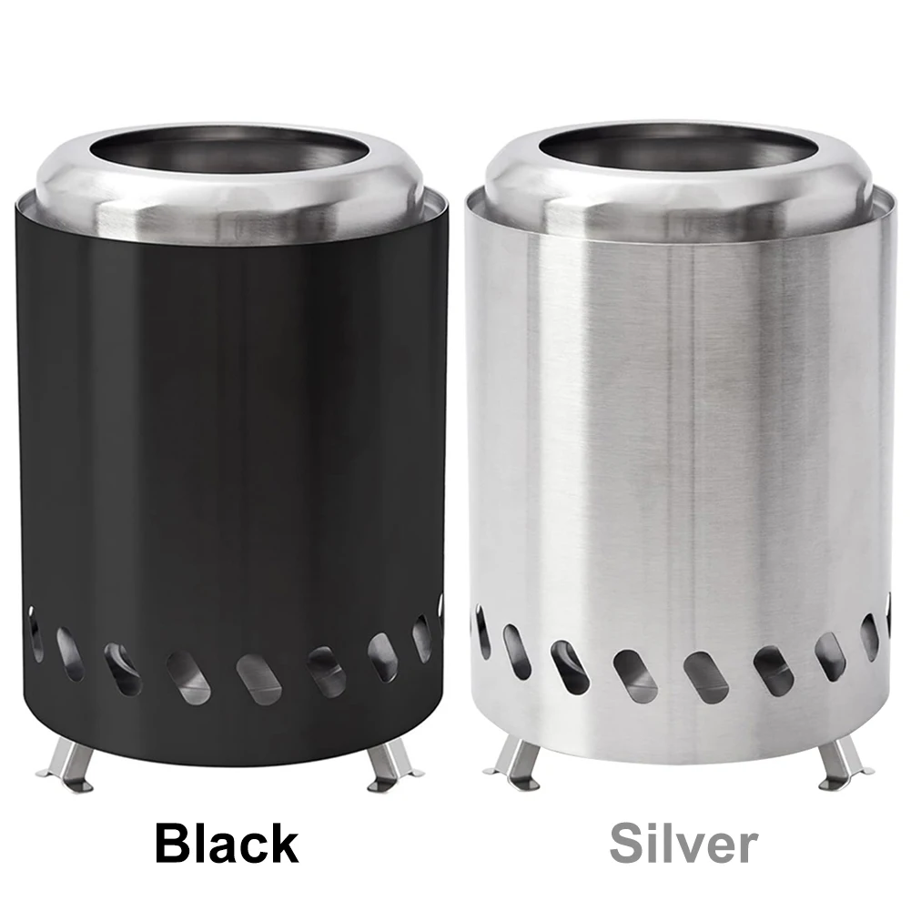 

Smokeless Tabletop Fire Pit Stainless Steel Indoor Outdoor Table Top Firepit Portable Mini Stove for Camping Outdoor & Patio