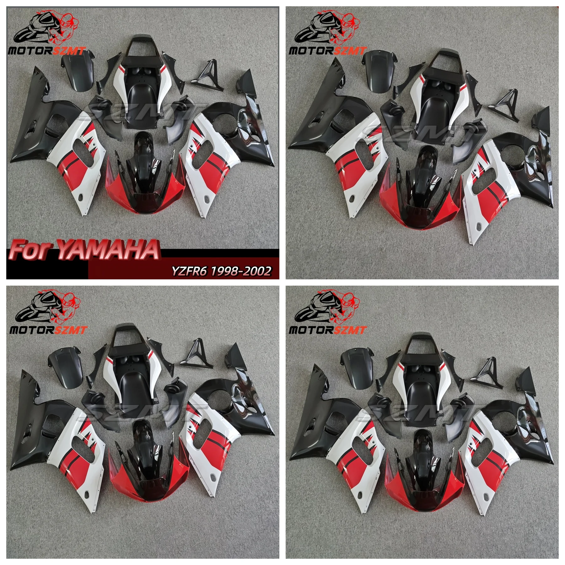 Pure Full ABS Carbon Painted Motorcycle Bodywork Fairings Kit For Yamaha YZFR6 1998 1999 2000 2001 2002 Accessories