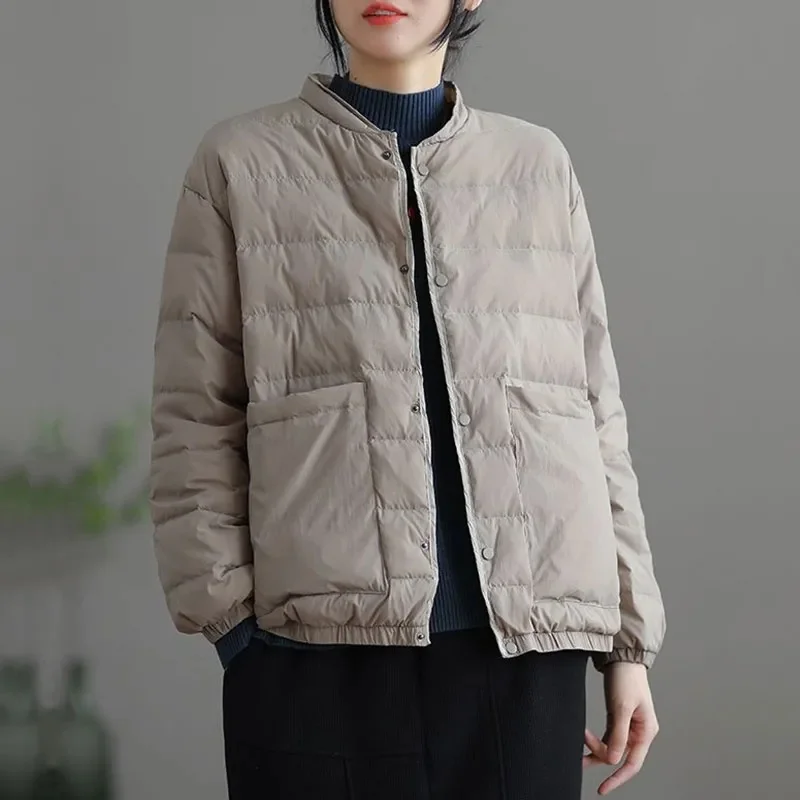 Doudoune légère pour femme, clip en coton, manteau à bout, mode décontractée, garder au chaud, printemps, automne, hiver, 2024