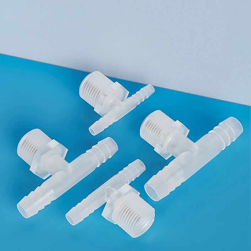 High-Strength Nylon Tee Connector Quick Connect 4-20mm Thread G1/2 1/4 3/8 1/8 3/4 In Multi-Purpose Water Air Oil Hose Fitting