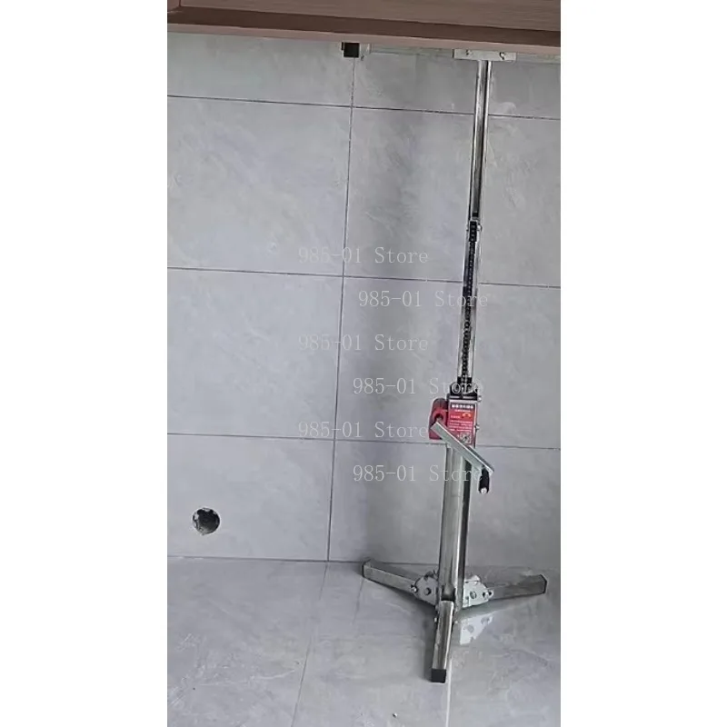 Electric Dual-purpose Stainless Steel Lifting Platform 100KG Load-bearing 2.5M Wall Cabinet Mounting Bracket Hand Cranked