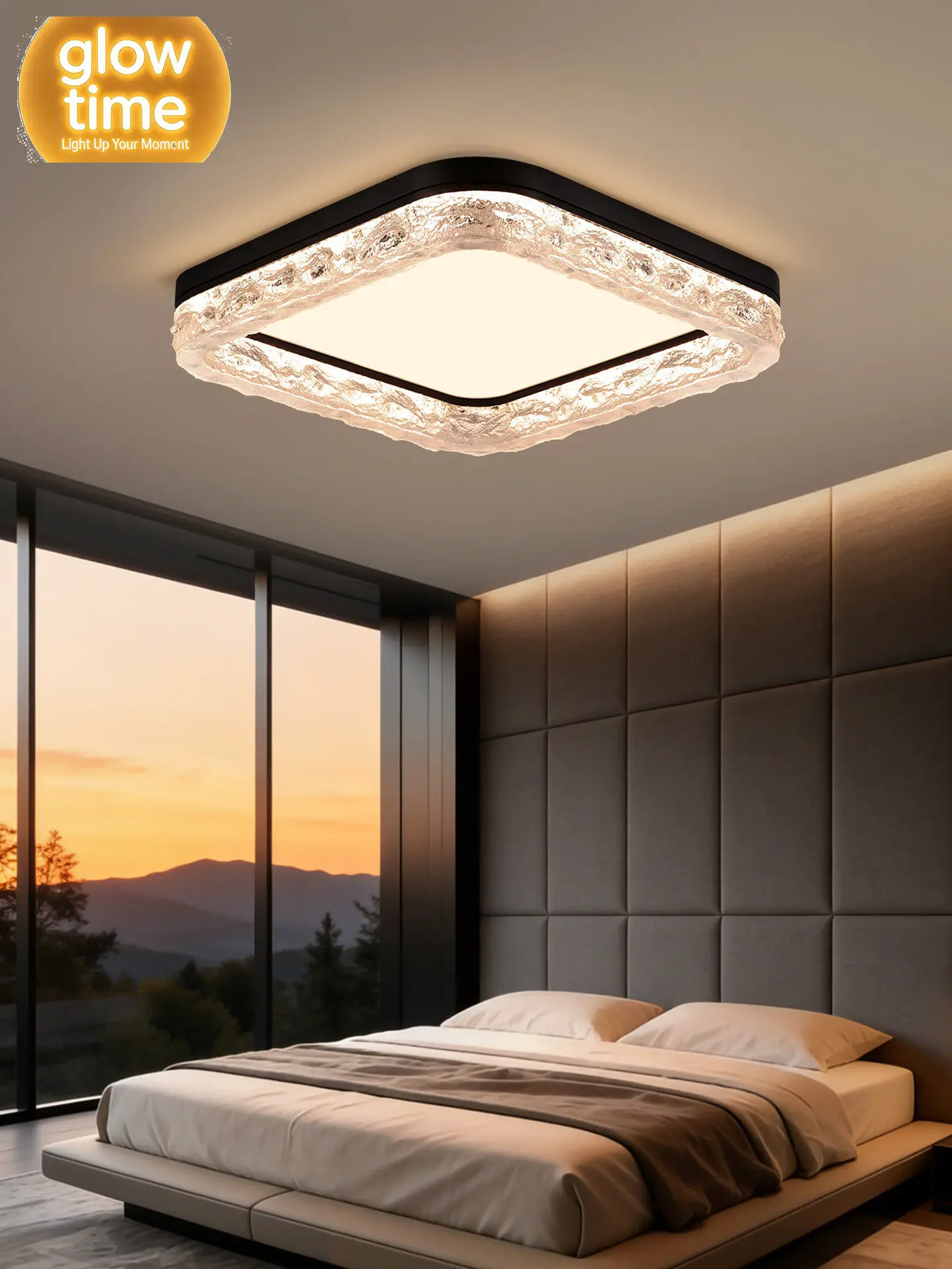 Italian light luxury bedroom light ceiling  2026 new modern simple glacier eye protection super bright master bedroom