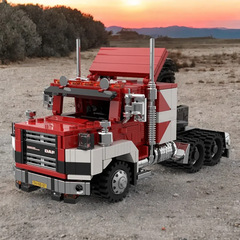 737pcs MOC DAF NTT 2800 Truck City Champions Model Building Blocks Christmas Gift Creative Idea Assemble Display Art Collection