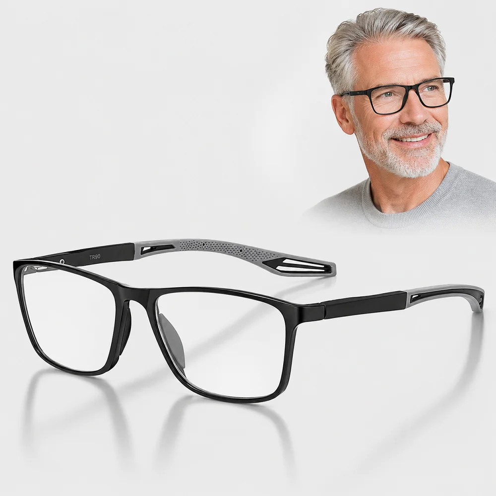 Super Soft Bendable TR90 Reading Glasses - Unbreakable with Auto Spring Hinge & Anti-Slip Tips, HD Lenses for Men and Women