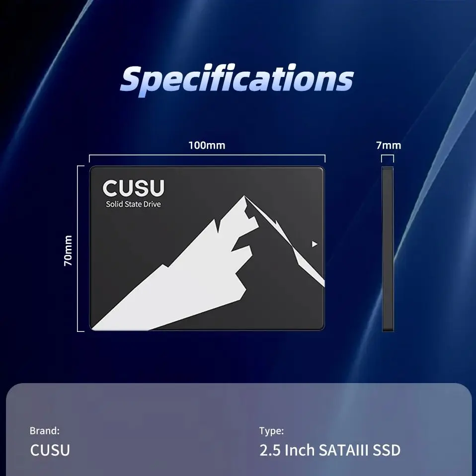 CUSU SSD 1TB 512GB 240GB 480GB SATA 2.5'' SATA3 Hard Drive SSD Disk 128GB 256GB 2TB 4TB 960GB 1920GB for Computer Laptop 5