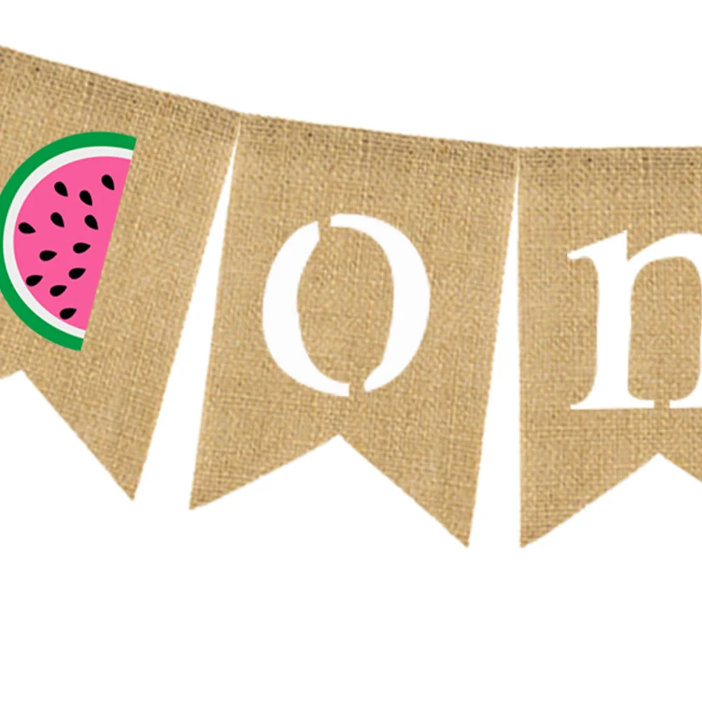 

Watermelon Linen Birthday Dovetail Banner Garlands Party Decoration Baby Shower Birthday Streamer Baby Shower Party Decoration