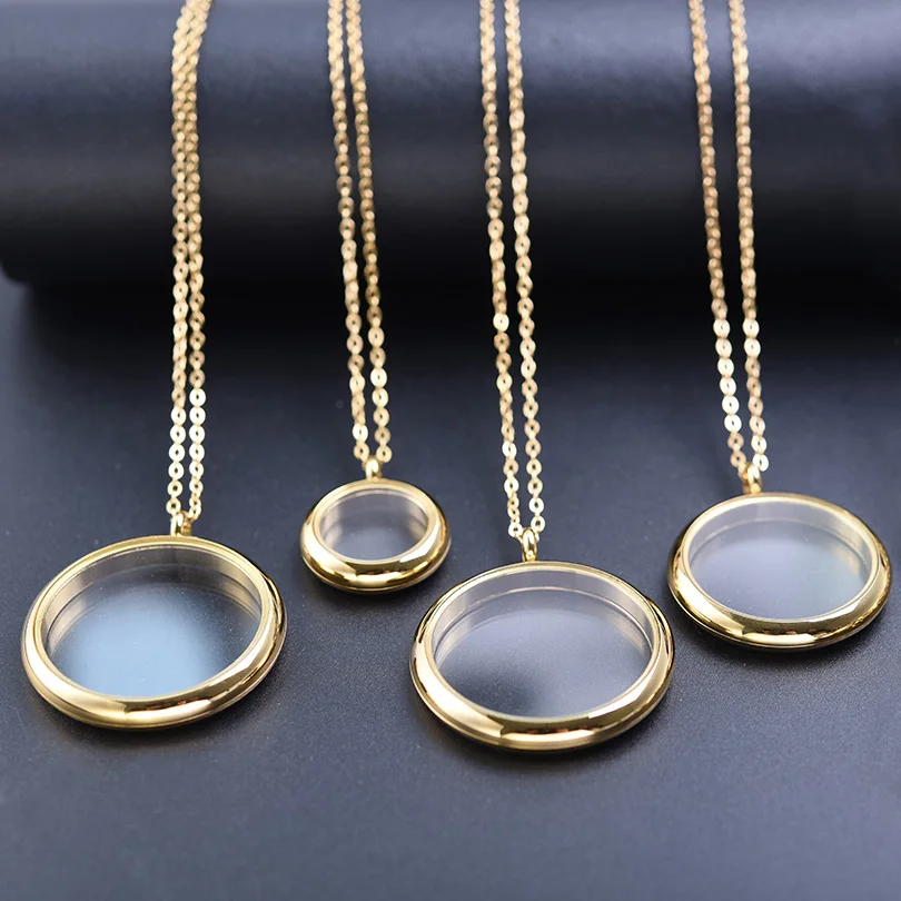 High Fashion Twist Locket Pendant Necklaces For Women Men Jewelry Memory Photo Floating Charm DIY Stainless Steel Lockets Gift