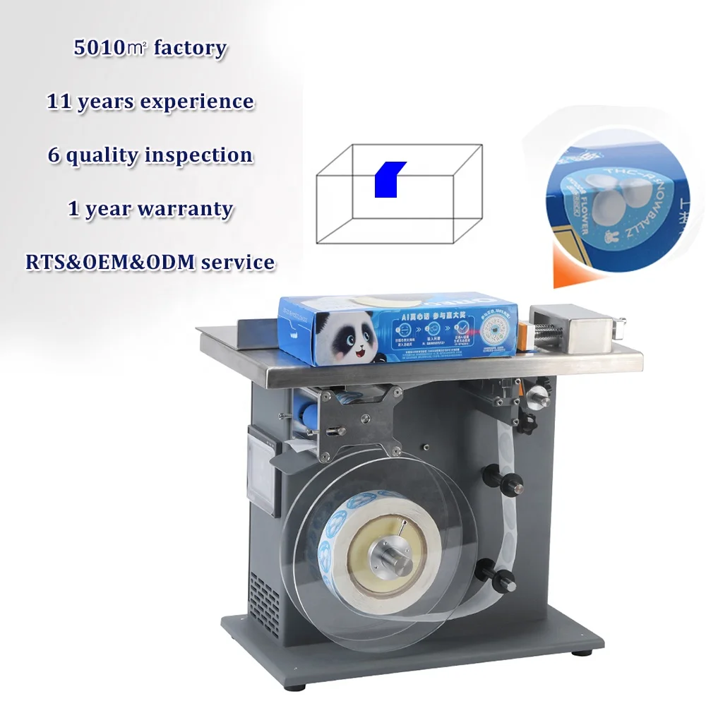 High Quality 90 Degrees Semi Automatic Flat Labeling Machine Manual Self Adhesive Corner Labeling Machine Box Labeling Machines