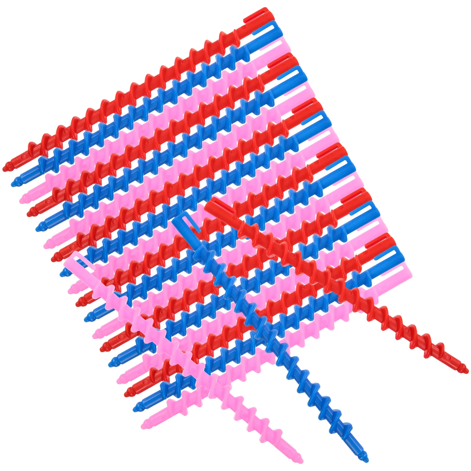 20 قطعة مجموعة أدوات تجعيد الشعر الحلزونية للنساء أدوات تجعيد الشعر قضبان حديدية تجعيد طويلة تصفيف بكرات فتاة بلاستيكية