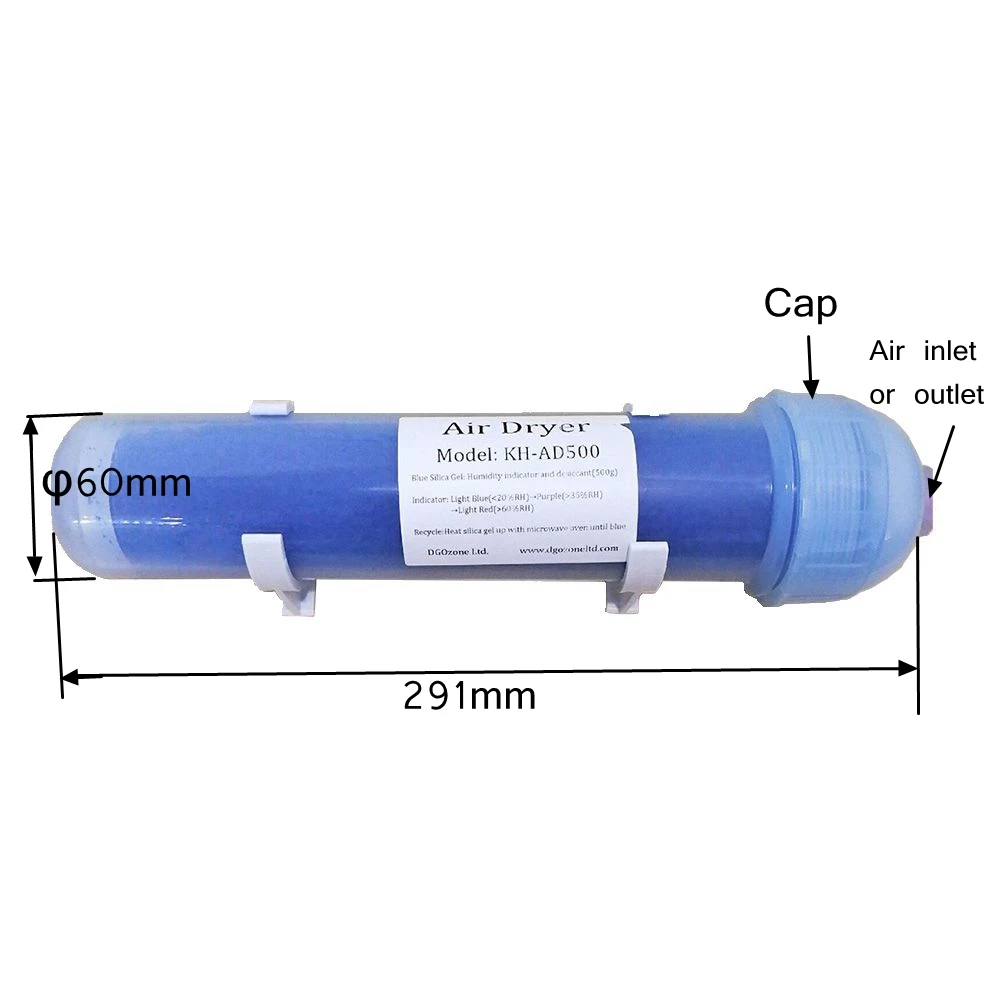 500ML Air Dryer with Silicon Bead Gas Silicon Dryer with Filtering Blue Gel Beads KH-AD500