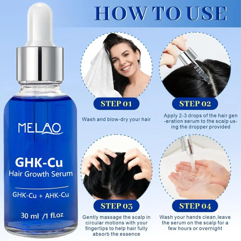 Copper Peptide Hair Scalp Serum Conditioner Shampoo Hair Care Nourishing Strengthening Follicle Thickening Liquid For Men Women