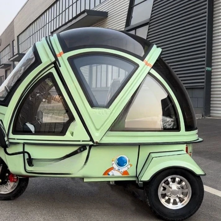 Mini Beetle convertible three-wheeled battery car can be licensed closed electric tricycle for home transportation