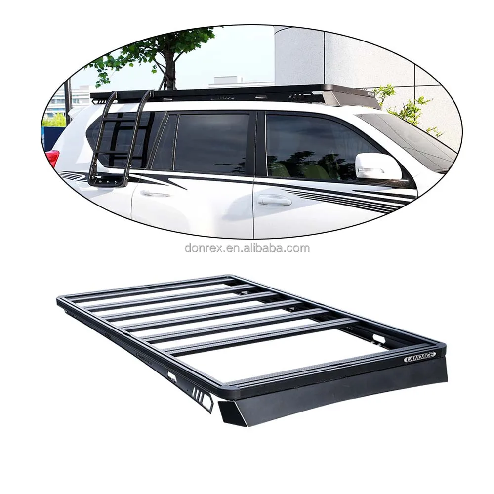 4x4 Off Road Accessories Flat Aluminum Alloy Universal Cargo Carrie Land Cruiser LC300 Car Roof Racks For Toyota