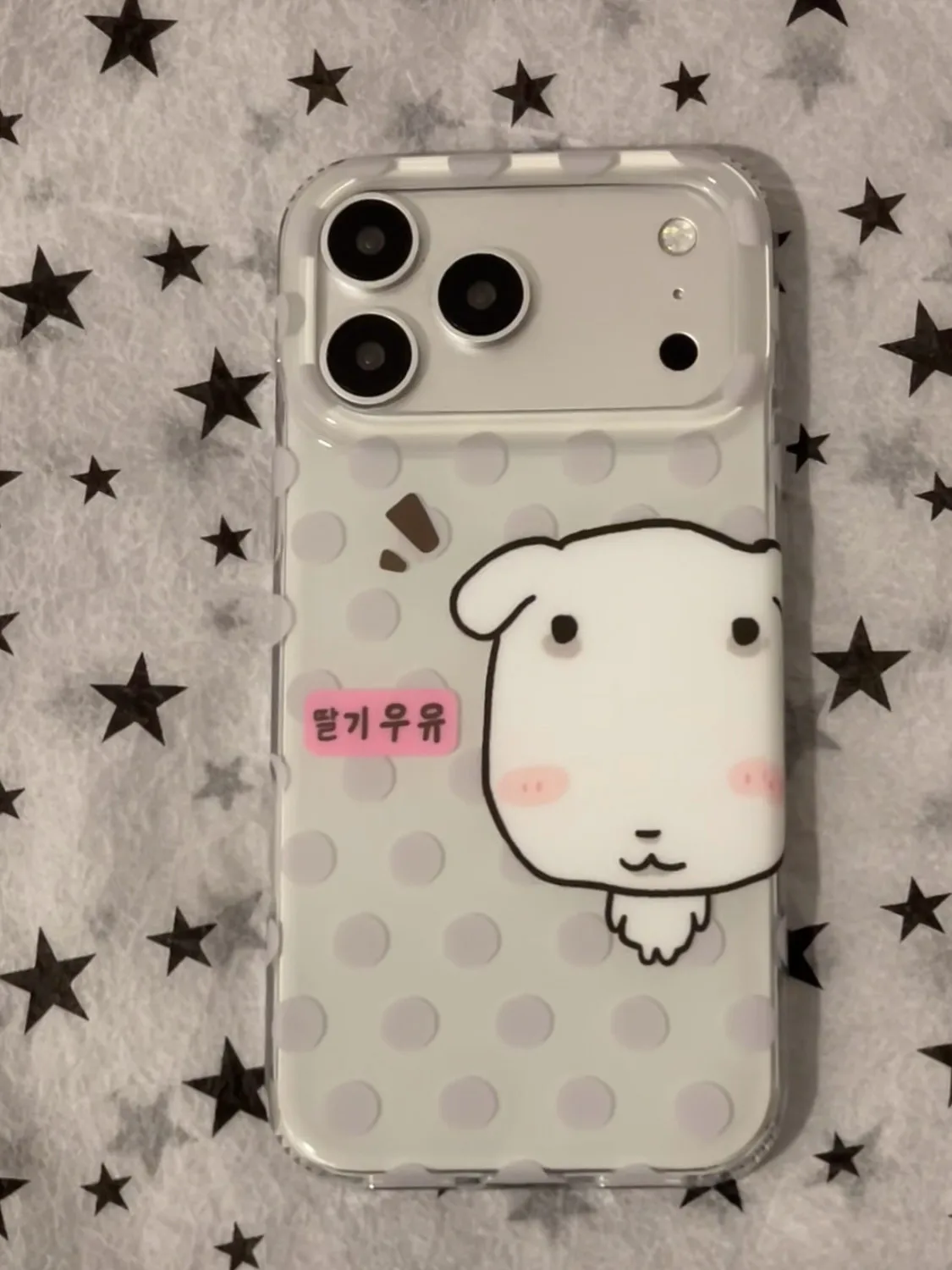 Funda de Silicona con Diseño de Gatito Rosa y Perro con Puntos para iPhone 18 Ultra 17 Air 16 15 14 13 12 11 Pro Max PLUS Y2K