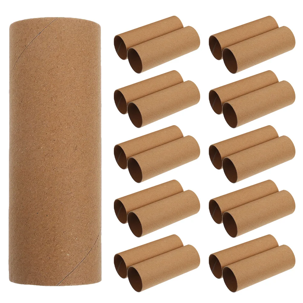 30Pcs Kraft Paperboard Tubes 4.32x1.57 Inches Small Paper Tube Craft Material for Art Craft Tubes Classroom Use