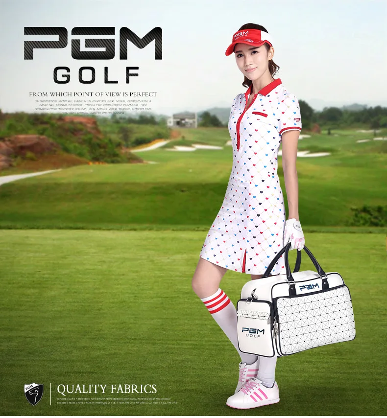 PGM Golf Bags Large Capacity Leather Golf Clothing Bags Waterproof Golf Shoes Bag Double Layer Sports Handbags YWB016