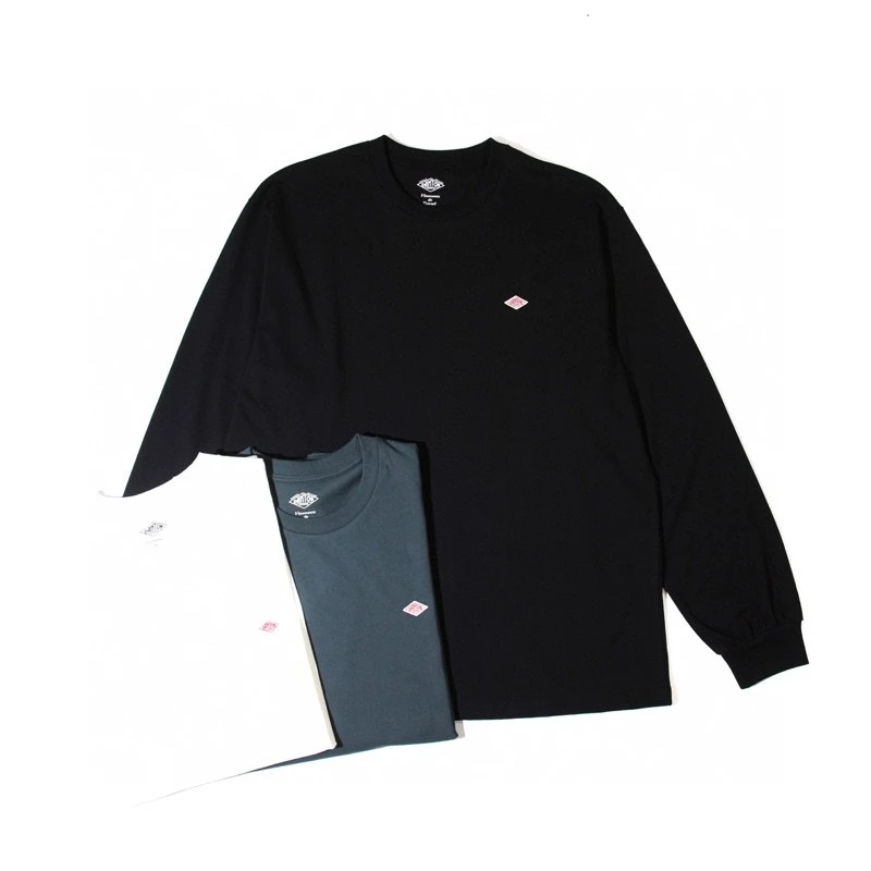 

Danton Embroidery Letter Label Casual Comfort Cotton Long Sleeve T-Shirt
