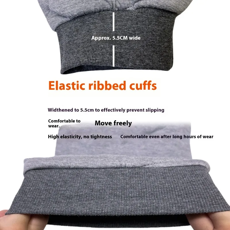 Verdickter Kniewärmer für ältere Frauen und Männer, extra lang, rutschfest, Thermo-Beinärmel, Schlafkomfort, Baumwolle, gepolstert, Kniestütze, Luft