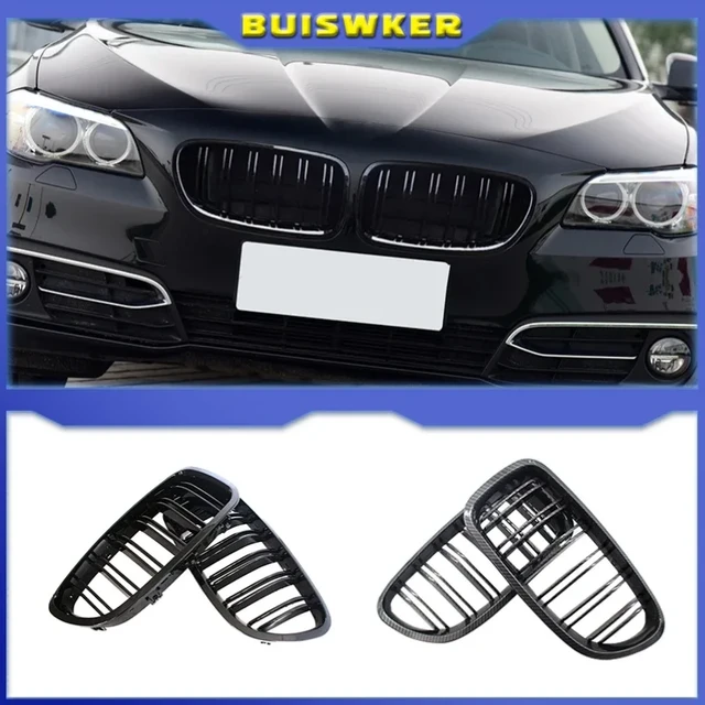 BMW F10,f18,f02,f11,m5,10-15,デュアルスラット用の光沢のあるブラックアルミニウムスポーツ - AliExpress