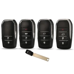 jingyuqin 2/3/4 BTN Remote Key Fob Shell For Toyota Fortuner Prado Camry Rav4 Highlander Crown Smart Keyless Case Housing toy40