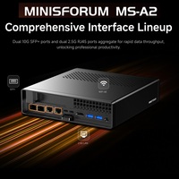 MINISFORUM MS-A2 MINI PC R9 9955HX / R9 7945HX WINS11 Pro DDR5 PCIE 4.0 NVME 2*10G SFP 2*2.5G LAN WIIF 6E BT5.2 HD 2* USB-C 8K