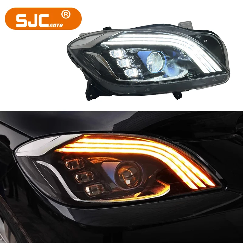 

SJC Auto for Mercedes Benz ML350 ML320 ML W166 LED Headlights 2012-2015 for Maybach Style Daytime Running Lights Car Accessories