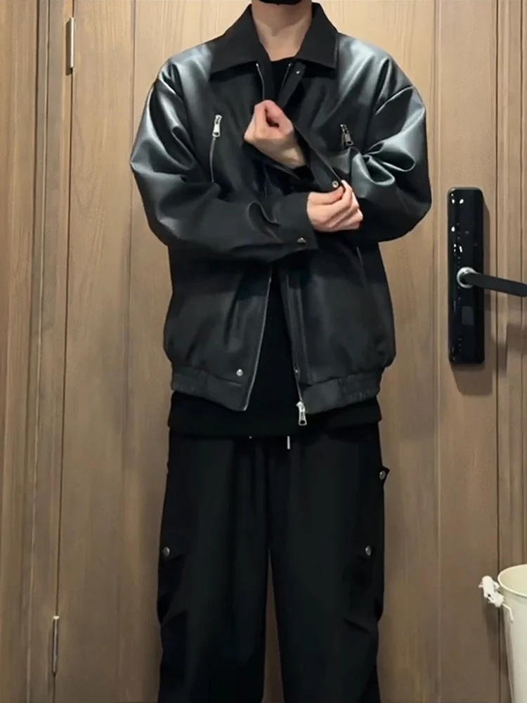 

Мужская кожаная куртка Cleanfit Bla, осенне-зимняя или американская бейсбольная куртка, мотоциклетная куртка, модная и хаме