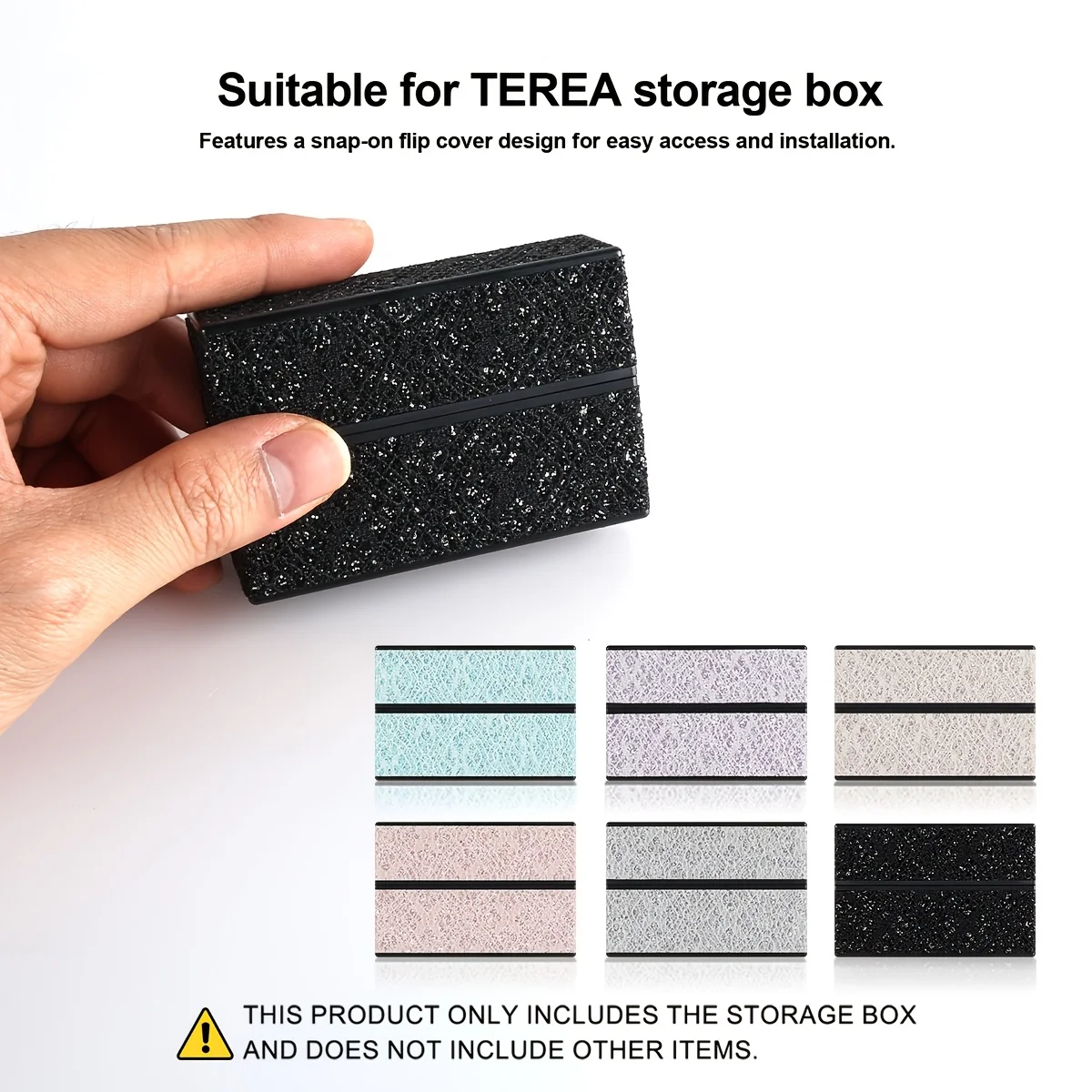 1pc Pu Leather Flip Buckle Cigarette Case For Terea Crystal Sequins Portable Moisture Proof Anti Shock Smoking Storage Holder