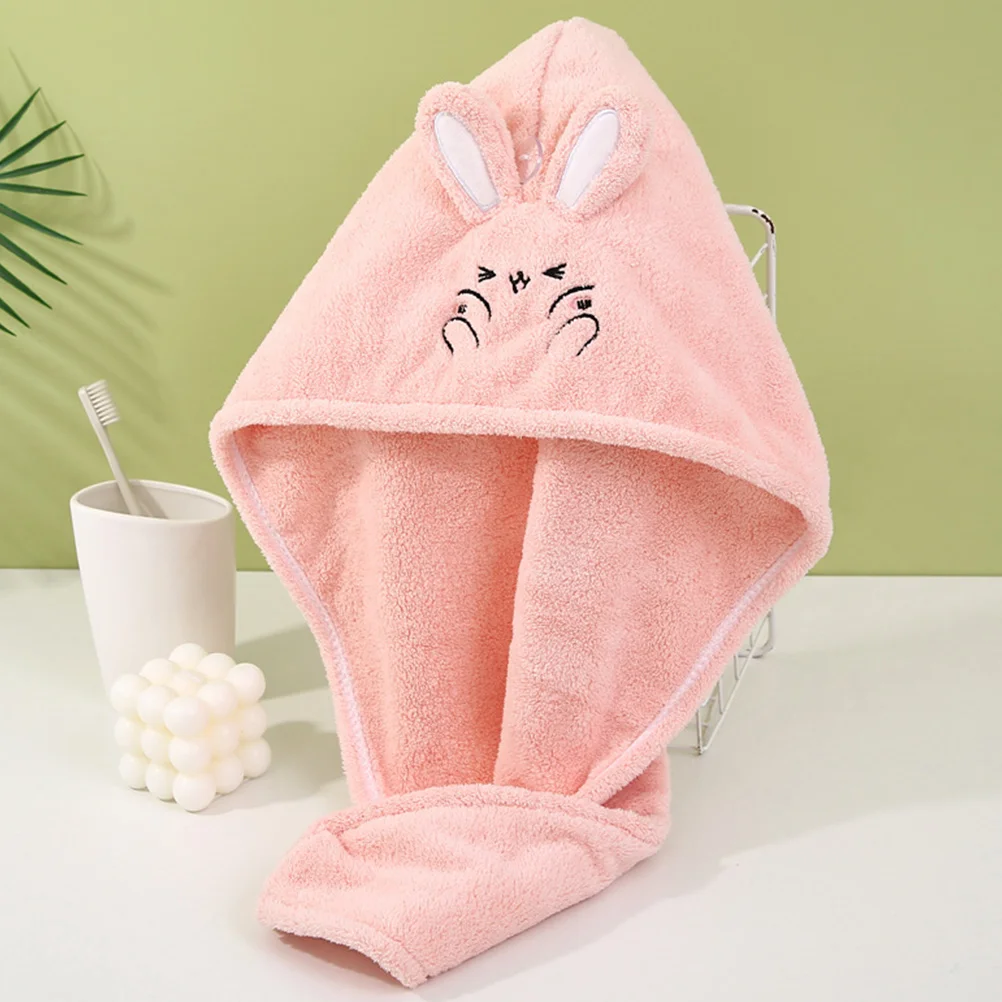 

2Pcs Dry Hair Cap Quick Absorbent Towel Wrap Soft Comfortable Practical for Women Girls Kids Travel Home Use Dry Hair Cap