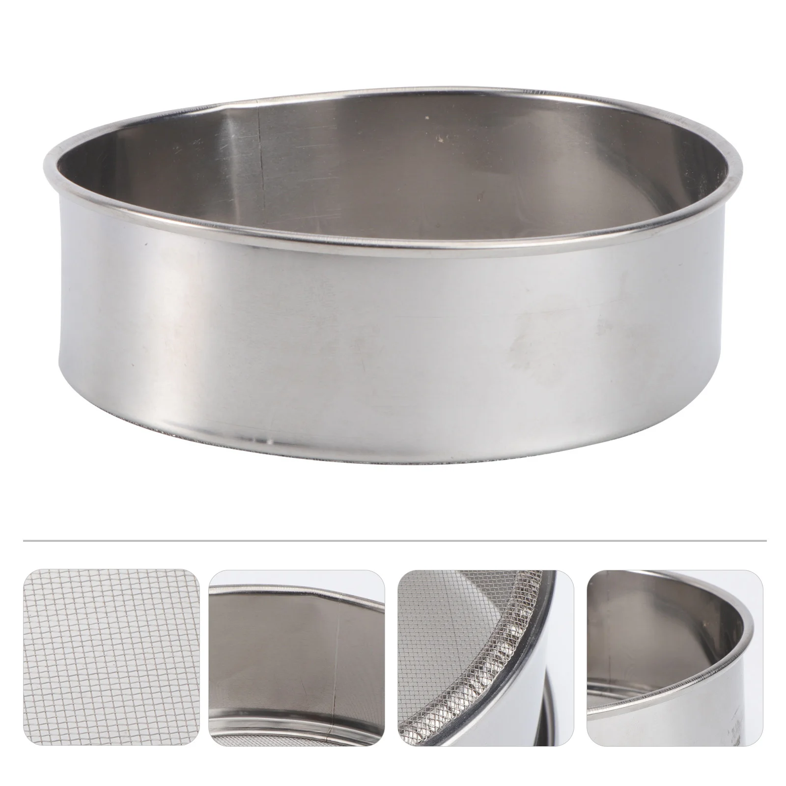 

Fine Mesh Flour Sifter Stainless Steel Sieve For Baking Sifting Flour Powdered Sugar Cake Dough Pizza Rice