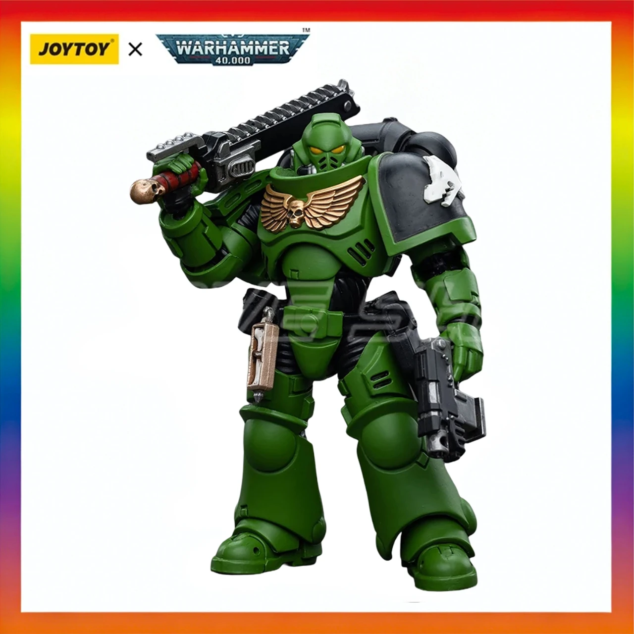 

В наличии Оригинальная фигурка JOYTOY Warhammer 40K Salamanders Intercessors Brother Haecule, масштаб 1/18, модель, подарок, игрушка