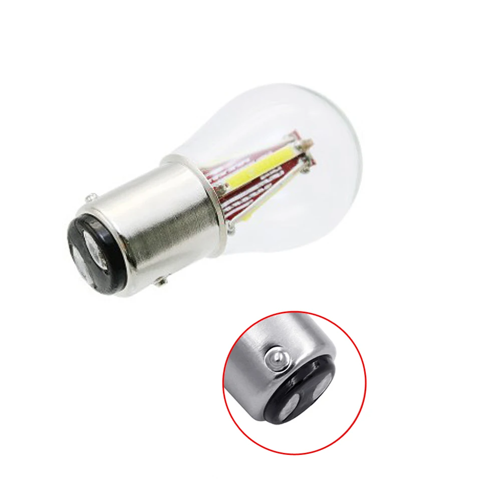 1 Pc LED Filament 1157 BAY15D 21/5W Car Reverse Backup Tail Stop Lights Bulb White Light Replacement Car Accessories