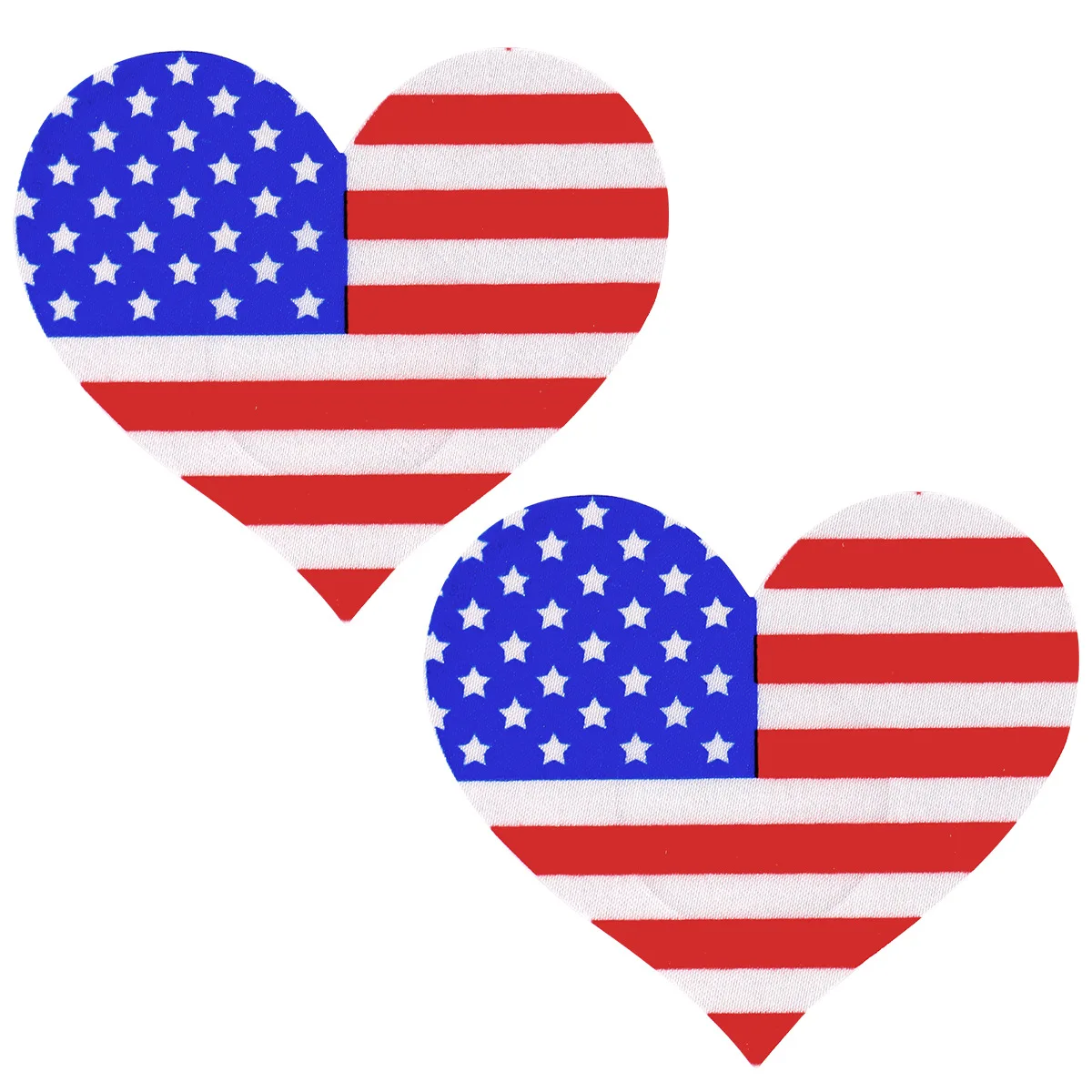 10pairs Light Reactive American Flag Disposable Nipple Covers, Multi-shape Breathable Anti-chafing Pasties, Independence Day Party Club Glow in Dark Invisible Chest Decor view 5