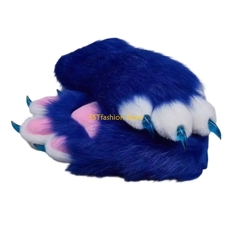 Y5GC Anime Roleplay Nails Rękawiczki urry Stuff Wolf Nails Rękawiczki Cosplay Furry Glove
