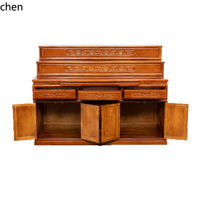 

HTT high-end shrine offering table, shrine incense case, multi-level ladder, Buddhist cabinet, new Chinese shrine, Gongtai