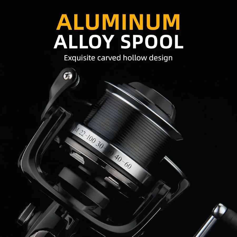 8000 10000 12000 لعبة كبيرة تصفح الغزل الصيد بكرة مع 20 كجم سحب الطاقة عارية الذراعين محامل مجانية بكرة معدنية مقعد سبائك الزنك والعتاد #6