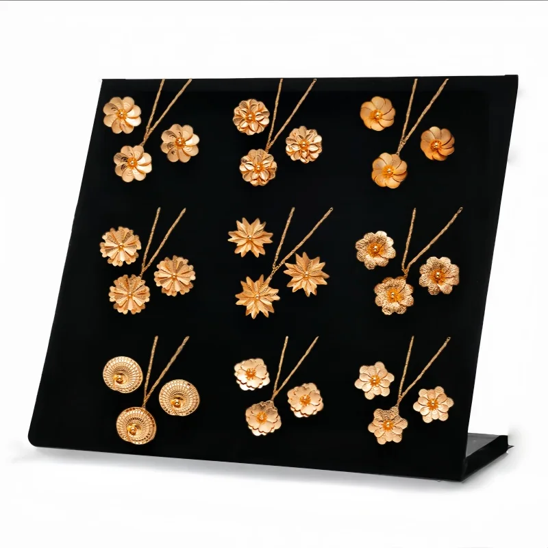 Fashionable Gold Floral Earring Necklace Set for Women Light Luxury Unique Statement Sunflower Stud Earrings Collarbone Chain