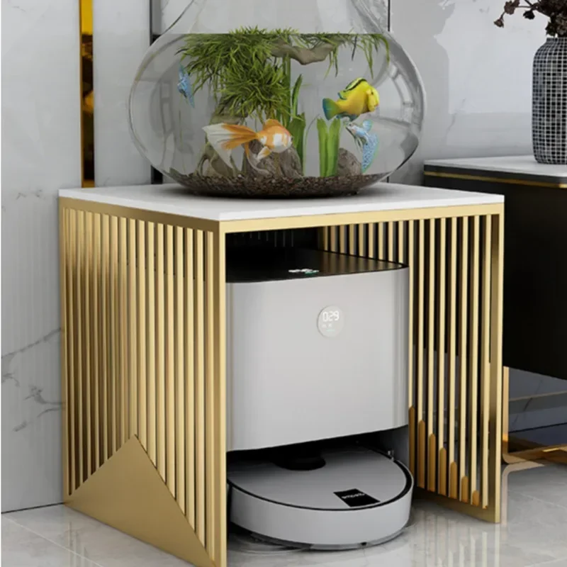 Iron Art Multifunctional Storage Shelf Coffee Table Desktop Vacuum Storage Cabinet Decorative Organizer Small Home