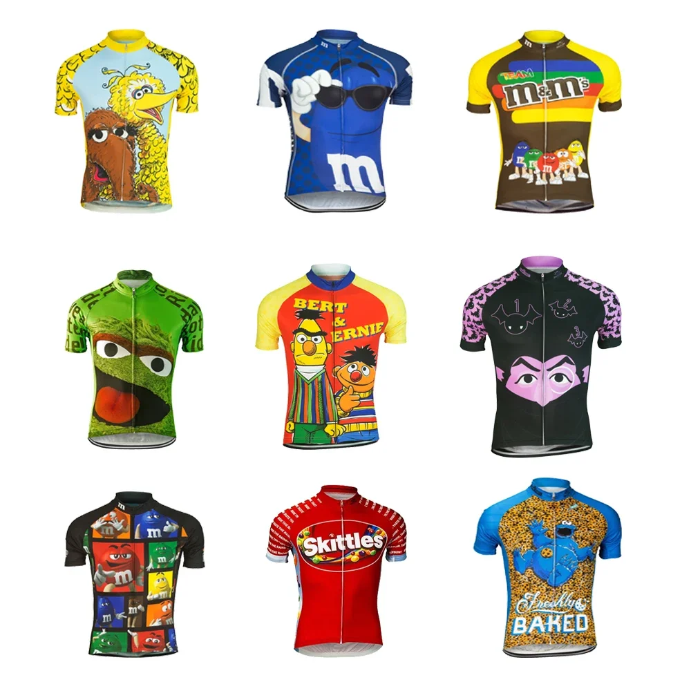 NEW 2023 MX Cartoon Funny Cycling Jersey Ropa Ciclismo Men Short Sleeve  Clothing Maillot Outdoor Bike Wear  MTB