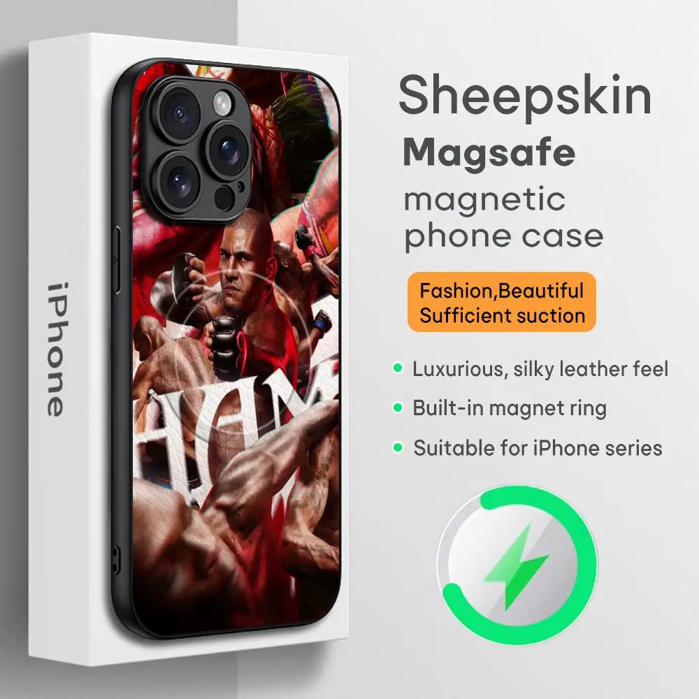 Custodia per telefono Pe-Rera potente uomo fresco per iPhone 16 15 14 13 12 11 Plus Pro Max Pelle di pecora Magsafe di lusso di fascia alta