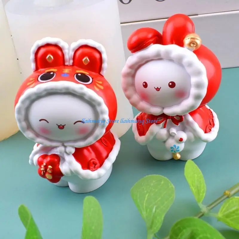 

573B Silicone Mold Making Mold New Year Rabbit Resin Mold