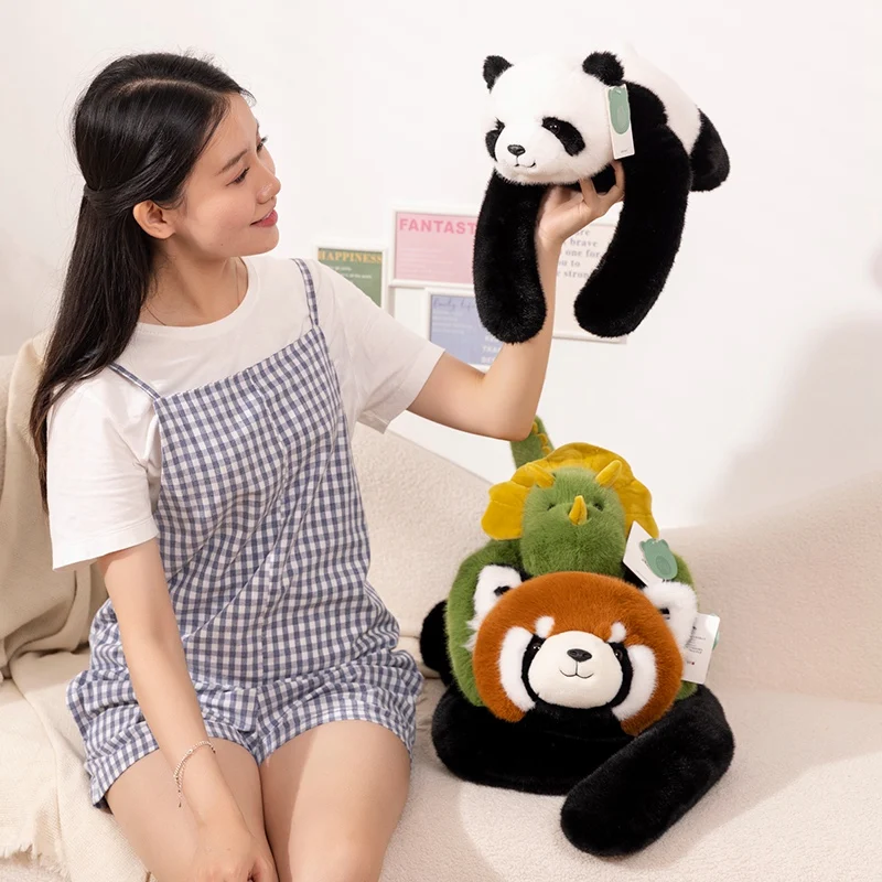 Simulation Fluffly Lying Animal Cute Giant Panda Dino Lifelike Sloth Plush Toys Soft Stuffed Real Life Koala Doll for Girls Gift