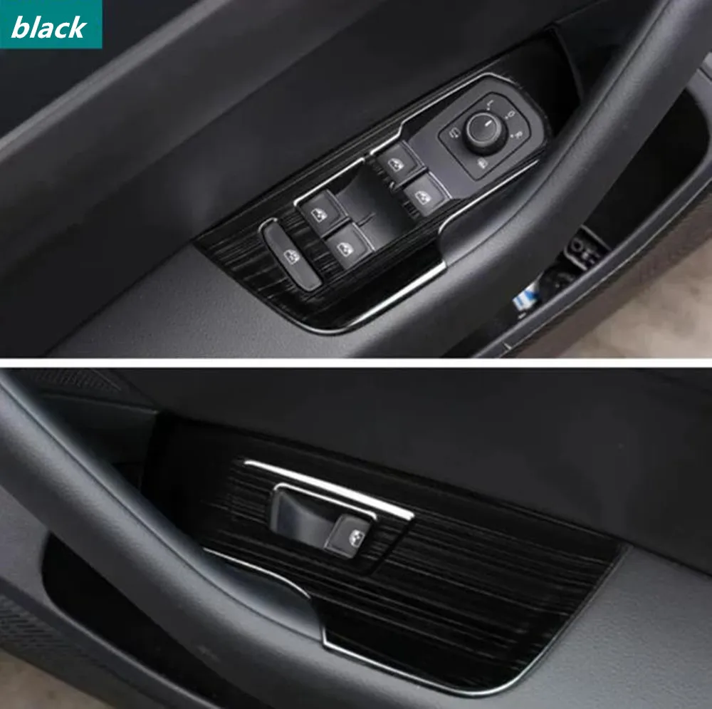 Stainless Steel Car Inner Door Window Switch Lift Panel Adjust Stickers Cover Trim For VW Volkswagen  Arteon 2018-24 Accessories view 4