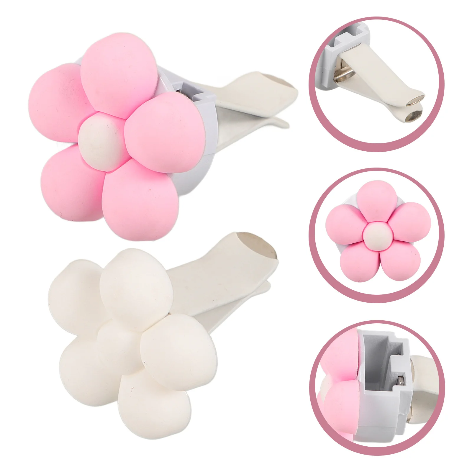 

2Pcs Car Air Freshener Clips Flower Shaped Durable Air Vent Outlet Clips Cute Car Accessories Interior Decor Outlet Freshener