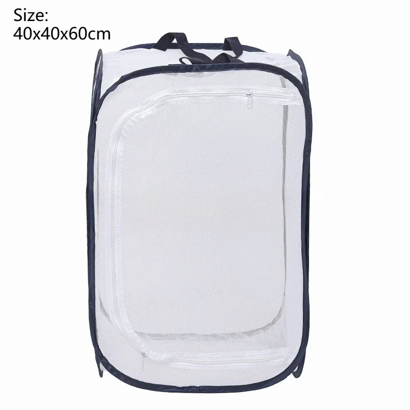 Portable folding insect breeding cage butterfly breeding hatching breathable transparent mesh box observation box insect house