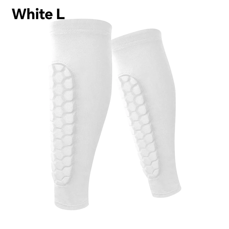 

Soccer Shin Guard Sock Sleeves with Honeycomb Foam Pads – Calf Compression Legging for Football Sports Equipment