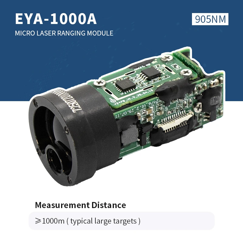 EYOUNG EYA-1000A 905nm Micro Laser Ranging Module 1000m Range Industrial Grade Small Size IP67 Rated Aluminum Alloy Construction
